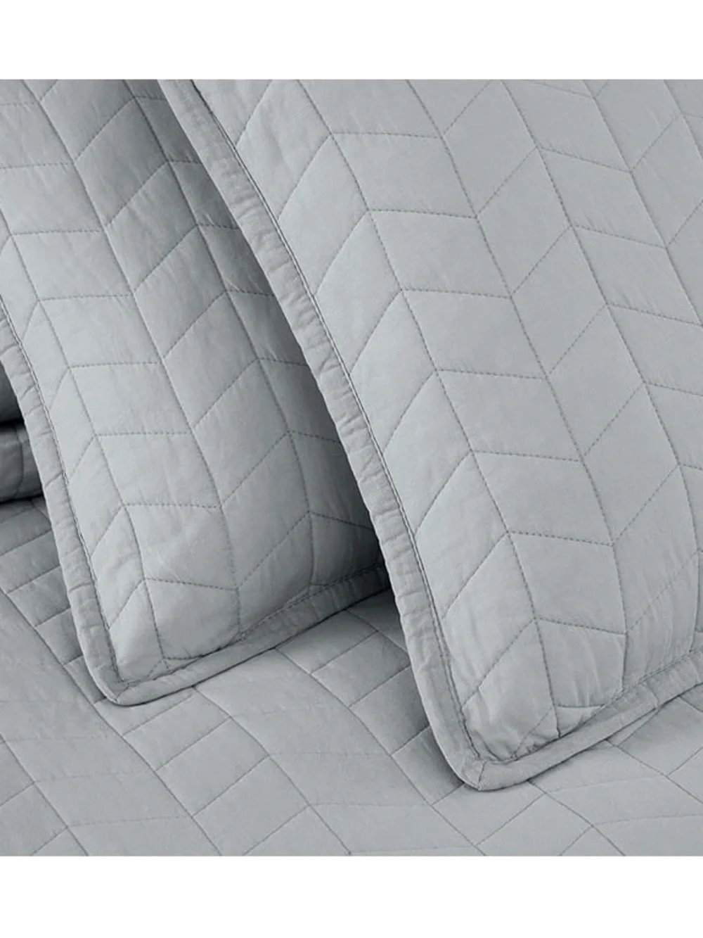 Light Gray king 3 piece  Quilted Bedspread Set 100% cotton